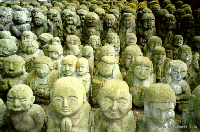 Photo of numerous stone statues.
