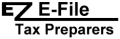 EZ E-File Tax Preparers logo.